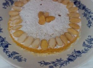 Una foto de Pastel de polenta y almendras italiano