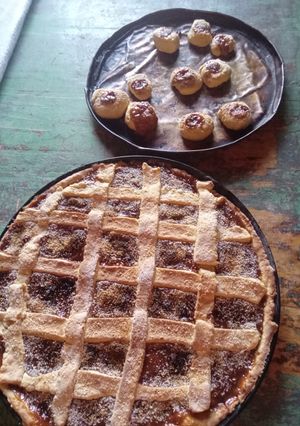 Una foto de Pastafrola de dulce de leche y coco