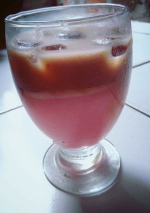 Foto resep Pudding pink es coklat