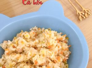 Hình của món Ăn dặm: risotto cá hồi.