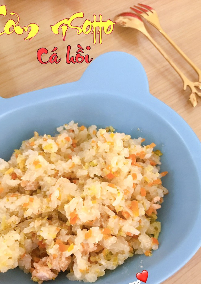 Hình của món Ăn dặm: risotto cá hồi.