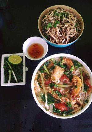 Hình của món Bún cá rô sông.