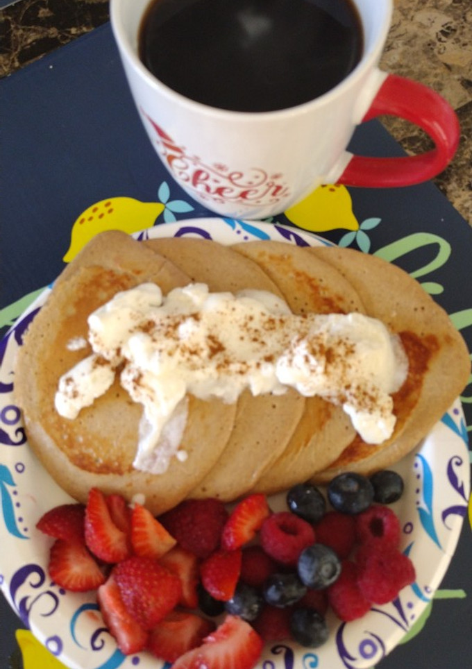 Una foto de Pancakes de avena y proteína