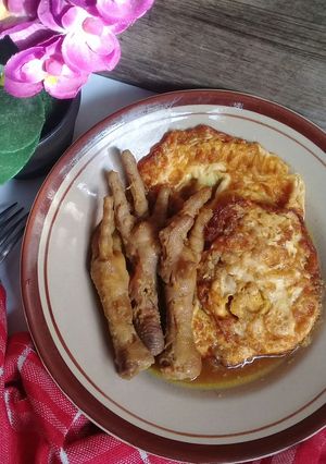 Foto resep Ceker&Telur Ceplok Kecap ala Toping Mie Ayam