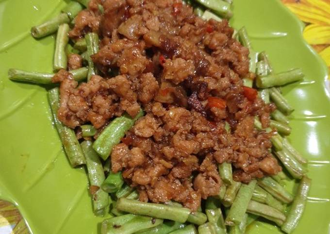 Baby buncis siram daging (modif resep xanderskitchen)