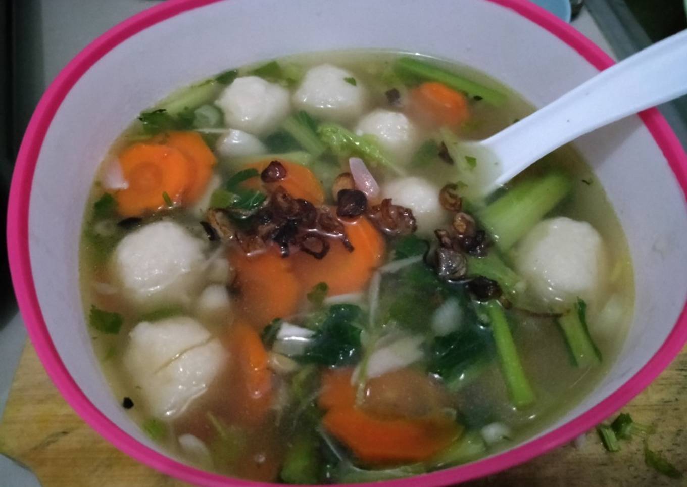 Sayur Sop bakso sawi