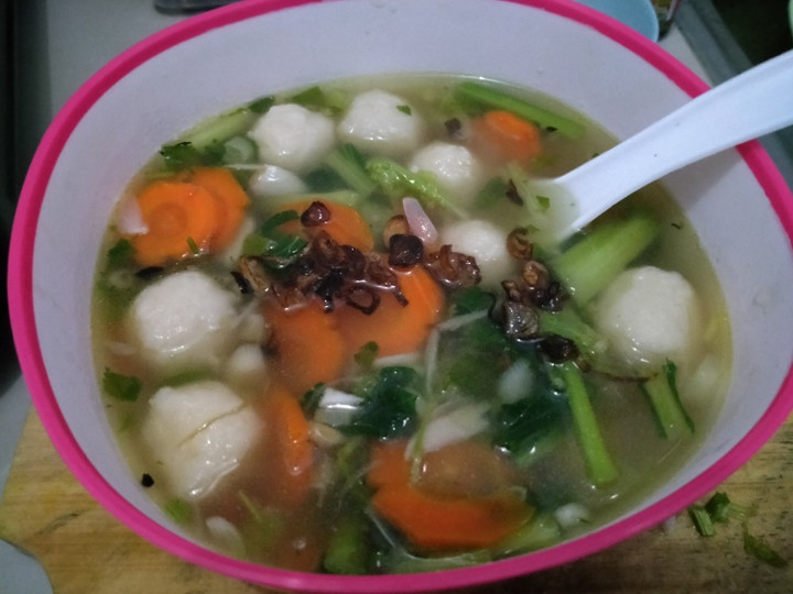 Wajib coba! Cara  bikin Sayur Sop bakso sawi  sesuai selera