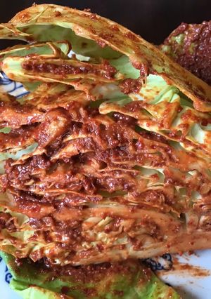 A picture of California Farm Young Green Cabbage KimChi.