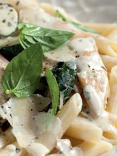 A picture of Basil, Lemon and Garlic Chicken Pasta.