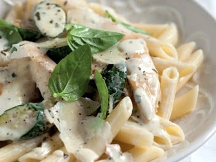 Simple Way Make Recipe Basil, Lemon and Garlic Chicken Pasta that is Perfect, Delicious}