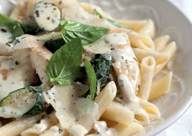 Easiest Way to Prepare Speedy Basil, Lemon and Garlic Chicken Pasta