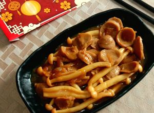 Foto resep Tumis jamur salju mix baso🥘