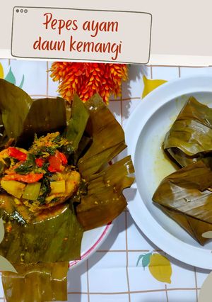 Foto resep Resep Pepes ayam daun kemangi (empuk,pedas, gurih)