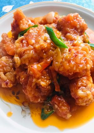Foto resep Udang krispi asam manis