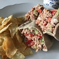 A picture of Tuna lunch "wrap".