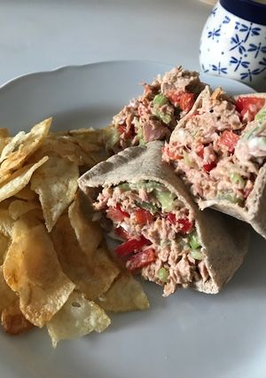 A picture of Tuna lunch "wrap".