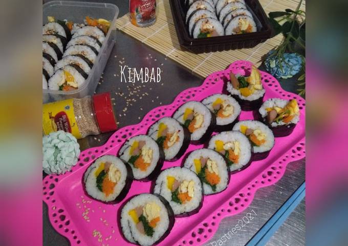 Resep Kimbab (korean sushi) Sayuran sehat dan bergizi Anti Gagal