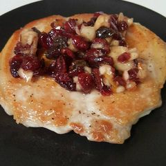 A picture of Pork Chops With Cranberry Apple Relish.