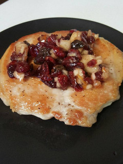 A picture of Pork Chops With Cranberry Apple Relish.