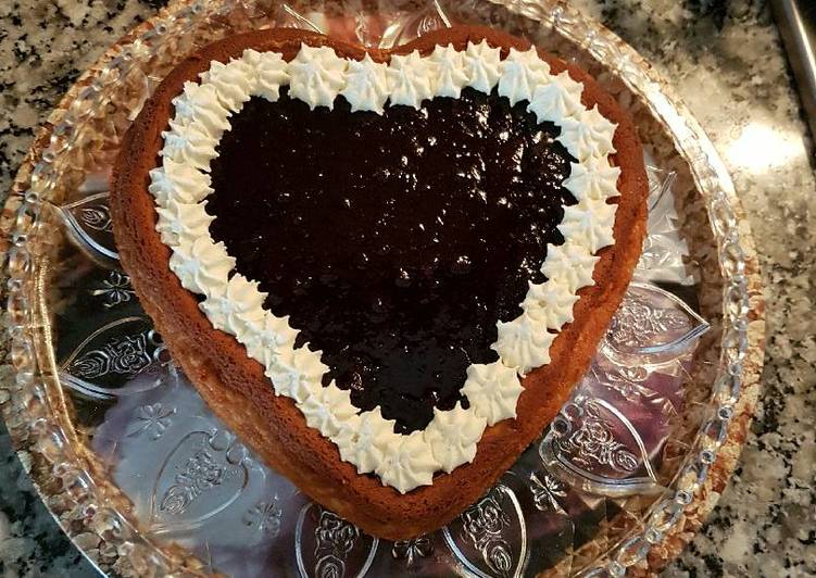 Tarta corazón de San Valentín