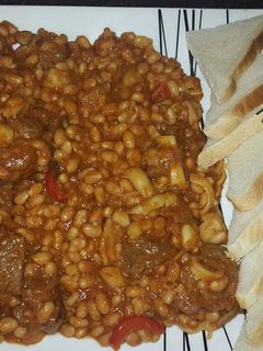 صورة لوصفة طبيخ الفاصوليا مع المعكرونة