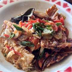 A picture of Tumis tulang ikan asin jambal.