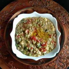 A picture of Mixed vegetables bajra khichdi.