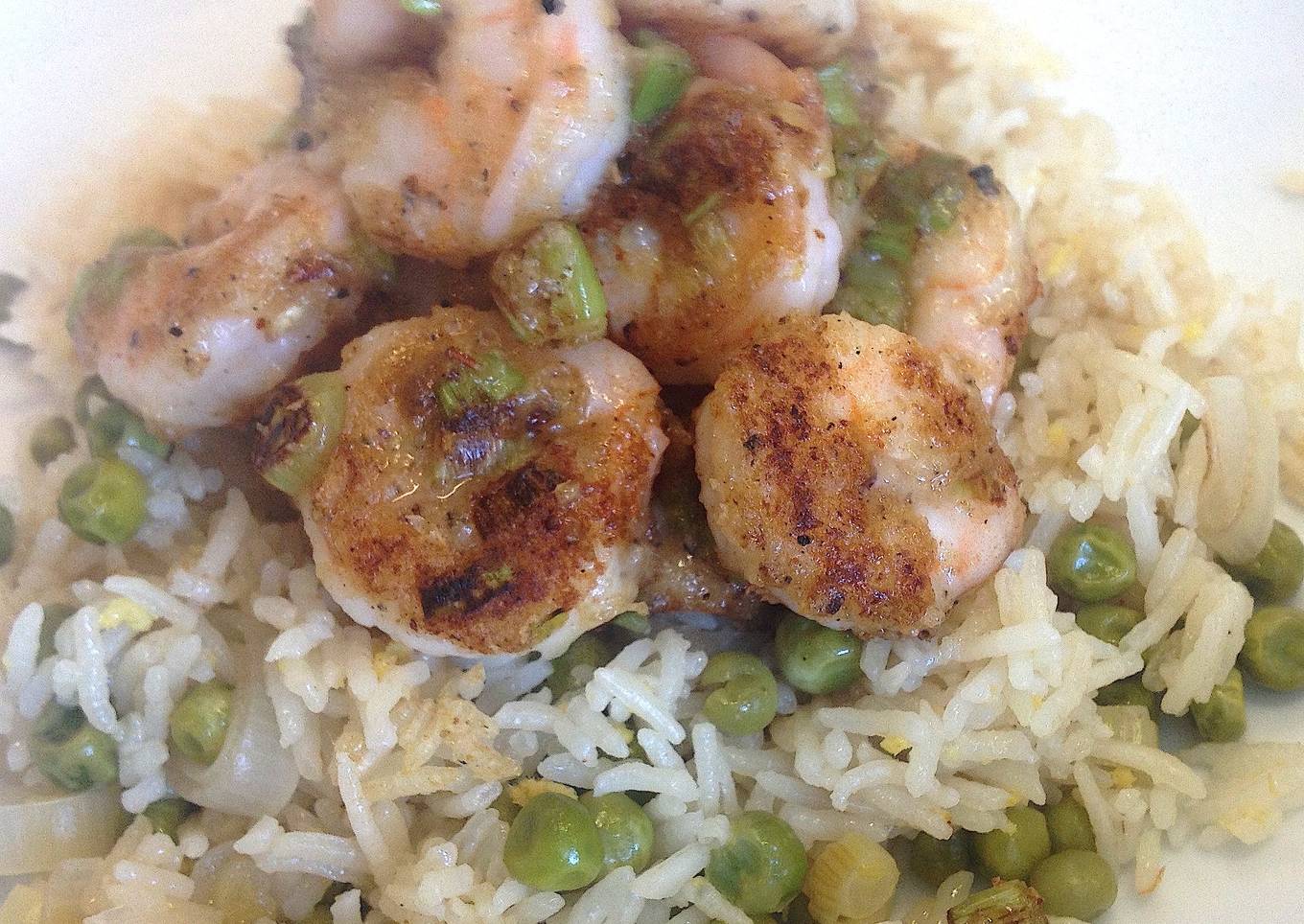 Salt and Pepper Shrimp / Prawn with Basmati Rice