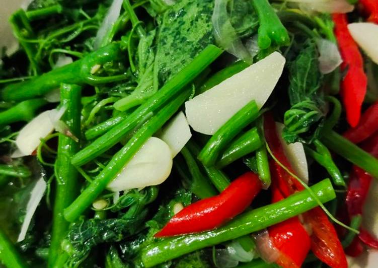 Cara Gampang mengolah Tumis pucuk labu, Enak