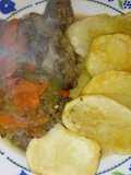 Carne de Cerdo Escabechada con Papas Doradas