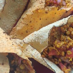 A picture of Papad Bhelpuri.