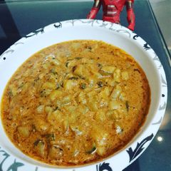 A picture of Ridge Gourd curry.