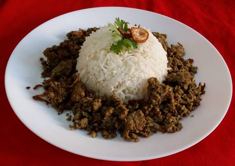 Hyderabadi Kuchla huwa Gosht/Ground Mutton Fry