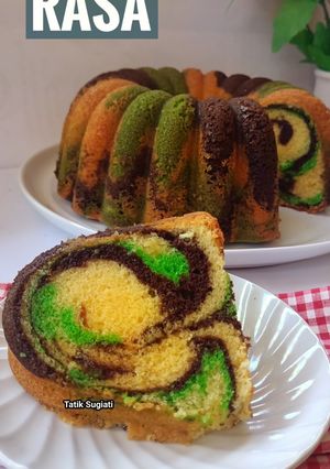 Foto resep Marble Cake 3 Rasa