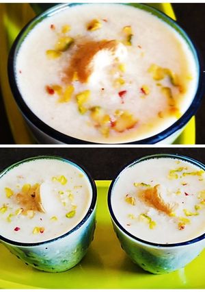 A picture of Flattened Rice Kheer (Aval Payasam).