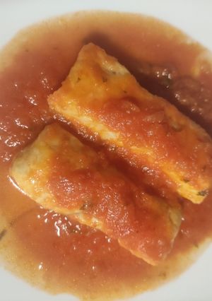 Una foto de Merluza en salsa de tomate