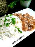 Sesame chicken with garlic rice