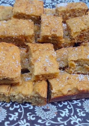 Una foto de Brownie de Pera o Damasco sin gluten