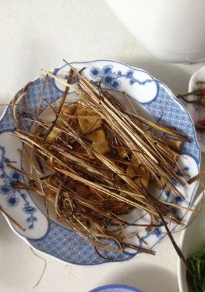 Hình của món Đậu hủ ủ rơm (chay).