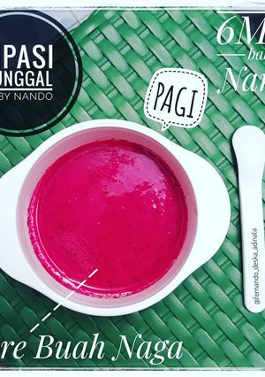Foto resep Mpasi Tunggal "Pure Buah Naga"kì