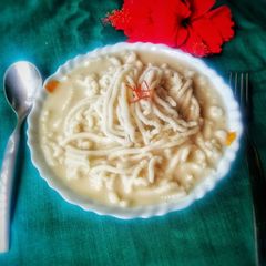 A picture of Rice noodles in coconut milk.