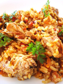 Una foto de Arroz con mezcla de carnes y hortalizas