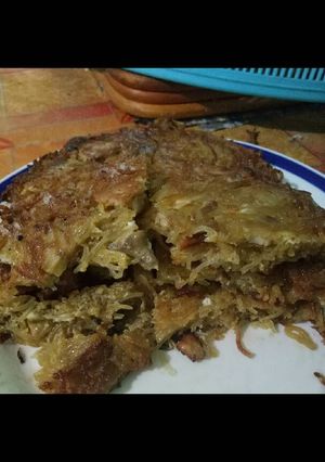 Foto resep Omelet bihun kecap isi usus dan kekian
