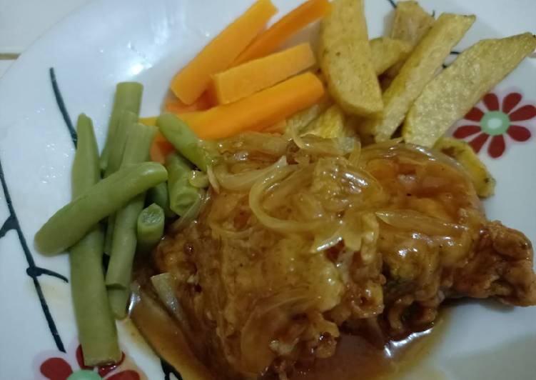 Resep Chicken steak hot plate, Enak