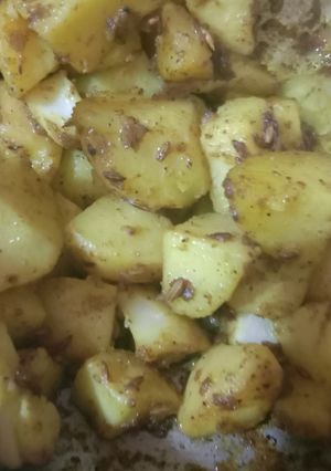 A picture of Jeera aloo.