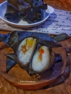 Foto resep Lontong isi Ayam Kentang Wortel