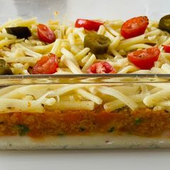 A picture of Potato and soya mince bake.