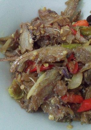 Foto resep Tumis ikan asin bulu ayam