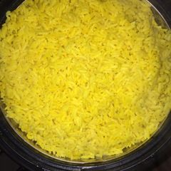 A picture of Coconut turmeric rice.