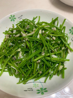 吻仔魚炒水蓮 的食譜成品照片